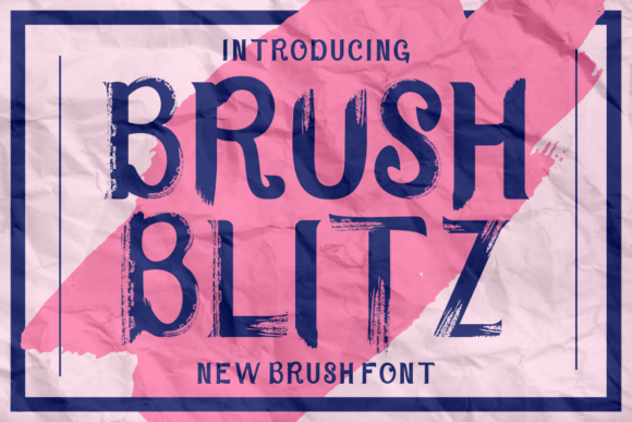 Brush Blitz Font: Bold Display Type for Handmade Products