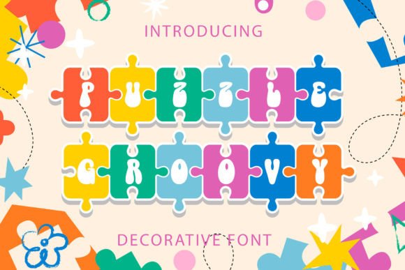 Discover Puzzle Groovy: A Playful Typeface for Creative Minds
