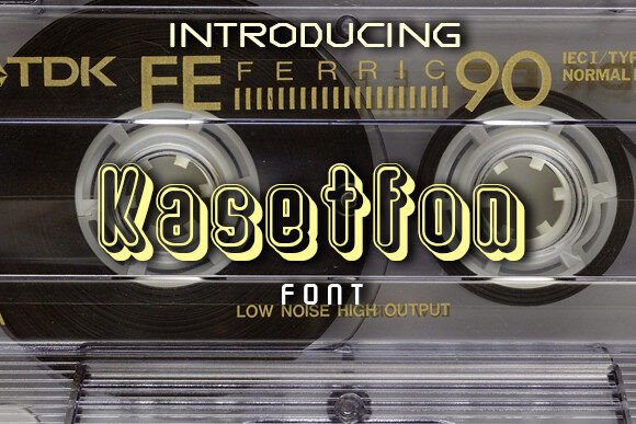 Kasetfon Font: A Groovy Display Typeface for Branding