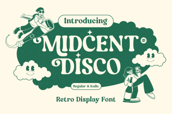 Midcent Disco Font: Retro Charm for Handmade Labels