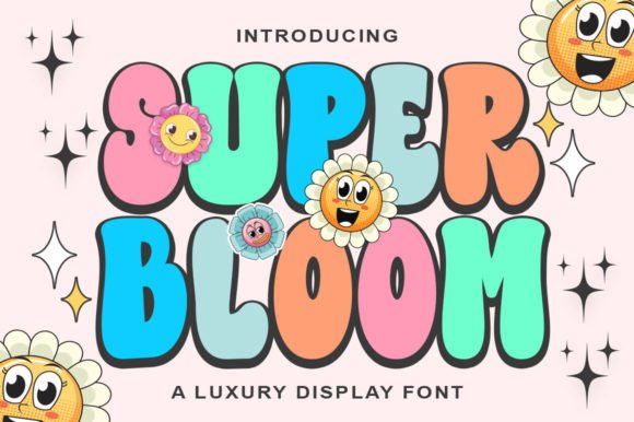 Super Bloom Font: A Retro Display Typeface for Branding